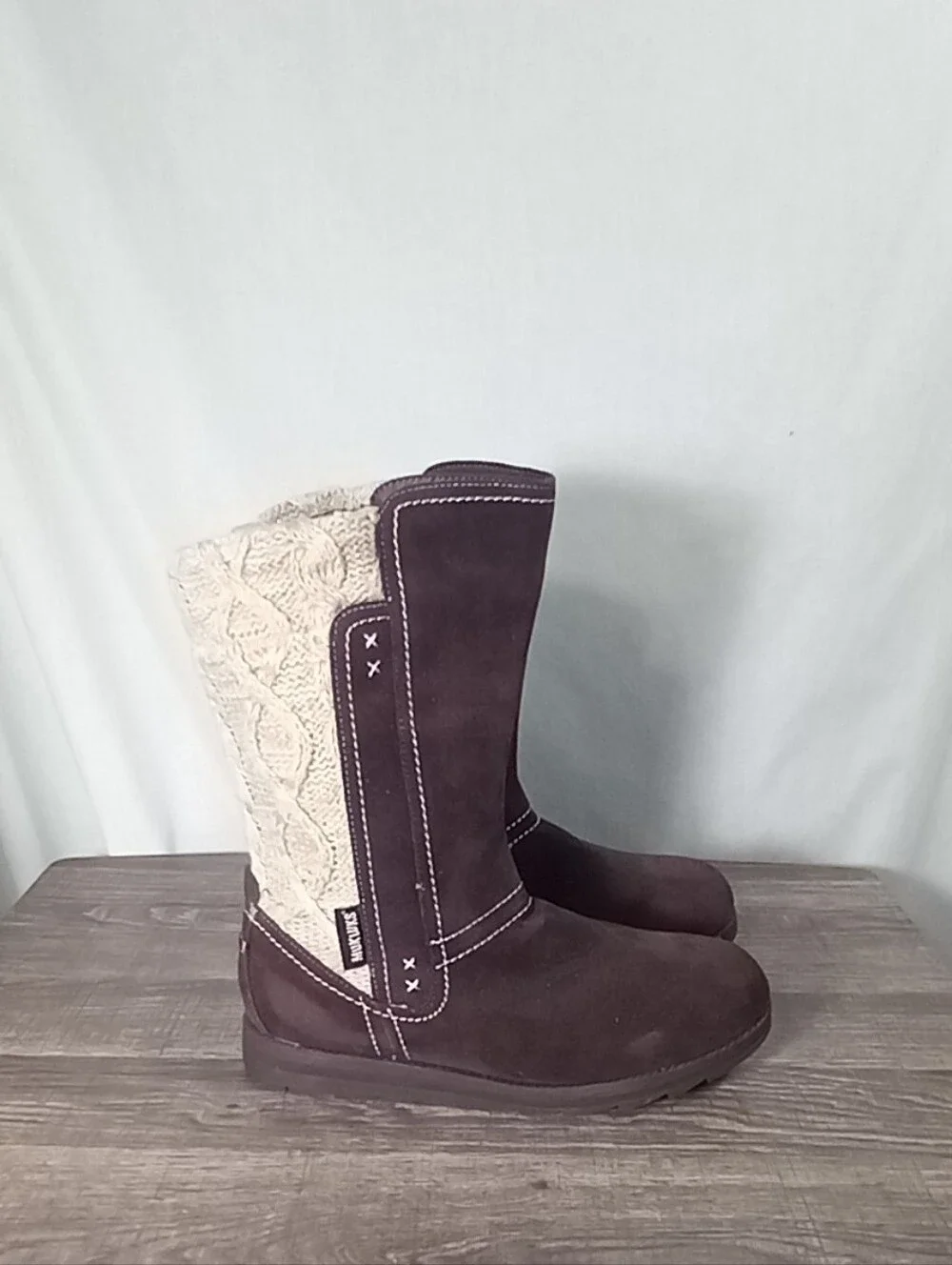 Muk Luks Brown Mid Calf Stacy Boots Size 9